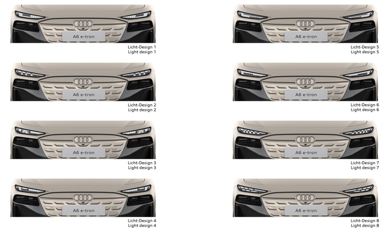 Audi A6 e-tron signature headlights