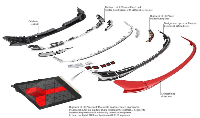 Audi A6 e-tron with OLED taillights