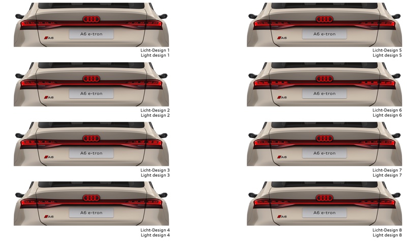 Audi A6 e-tron signature tail lights