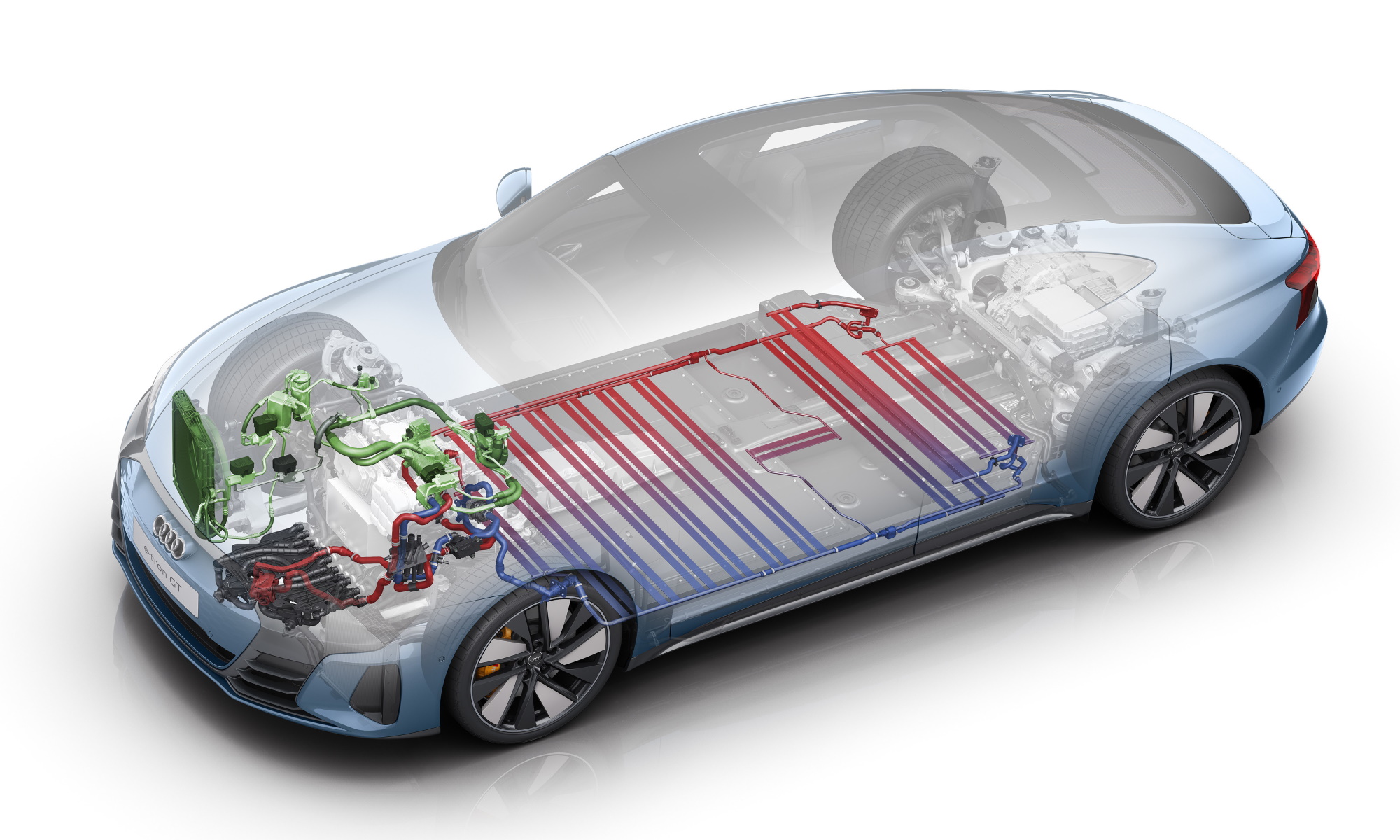 Audi e-tron GT battery cooling circuits