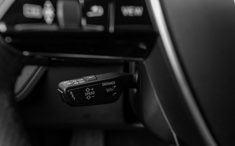 The cruise control handle controls the function