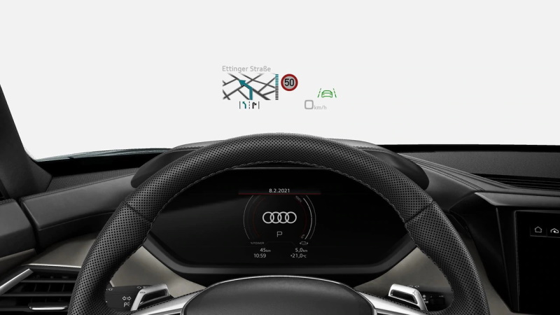 Heads up display on Audi e-tron GT