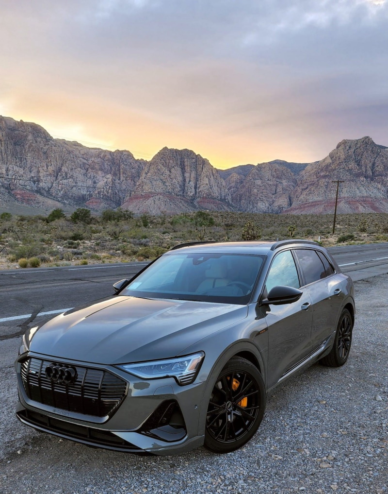 Audi e-tron 55 in Chronos Grey with black optics