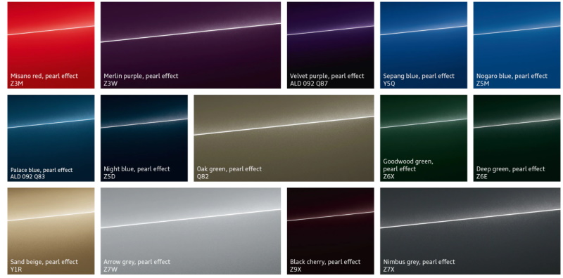 Audi Exclusive paint colors