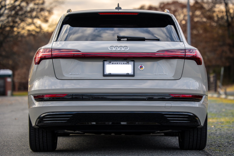 Audi e-tron 55 in Siam Beige with black optics and contrast color