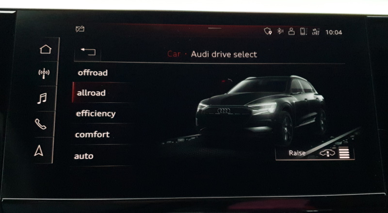 Drive Select menu in MMI