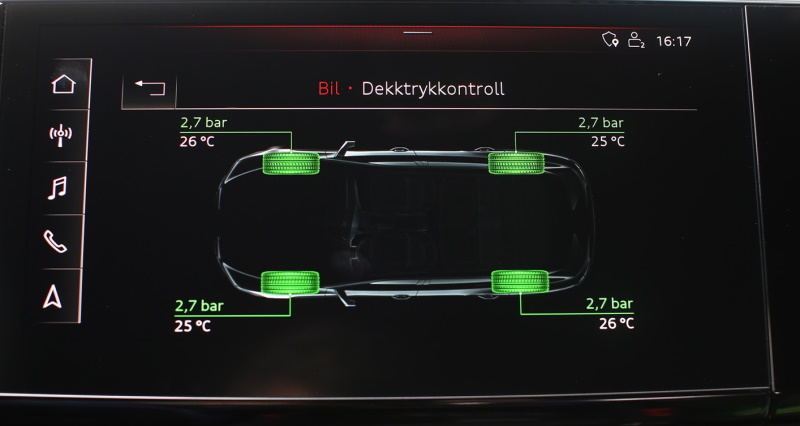 Dekktrykkmålesystem