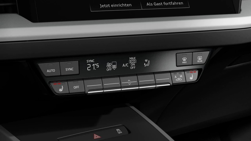 The AC has a separate control panel under the MMI screen