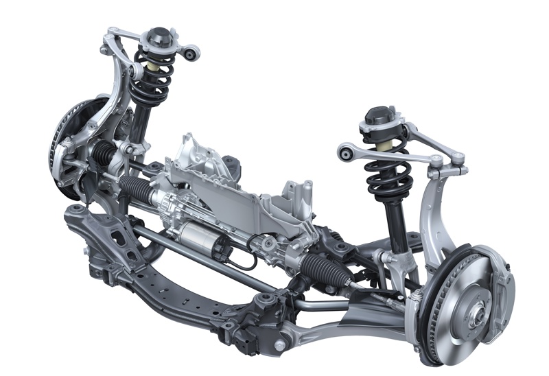 Audi Q6 front suspension with standard comfort suspension