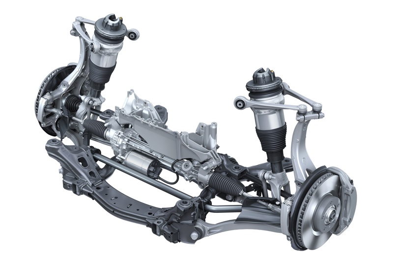 Audi Q6 front suspension with adaptive air suspension