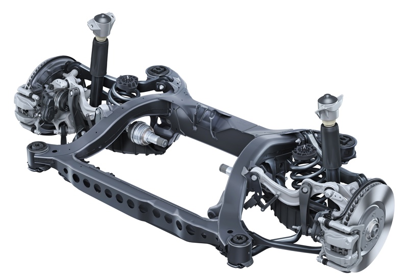 Audi Q6 front suspension with standard comfort suspension