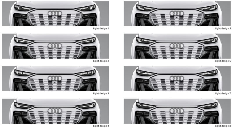 Audi Q6 e-tron signature headlights