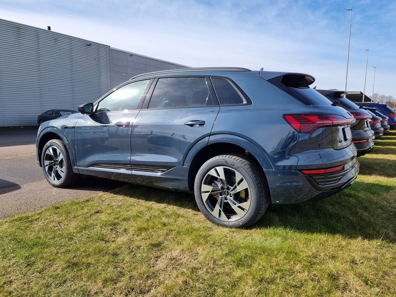 Audi Q8 e-tron in Plasma Blue with black optics