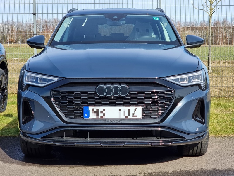 Audi Q8 e-tron in Plasma Blue with black optics